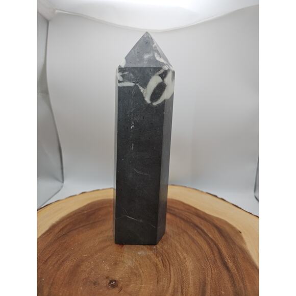 3.14lb 1000 Eye Jasper Quartz Tower 9in Tall Has Chip On Top - Picture 3 of 16